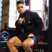 Męska koszulka z długim rękawem kamuflaż Fitness koszulka wiosenna dopasowana koszula męska bluzka rozrywka kulturystyka z długim rękawem szybkoschnący Tee 6